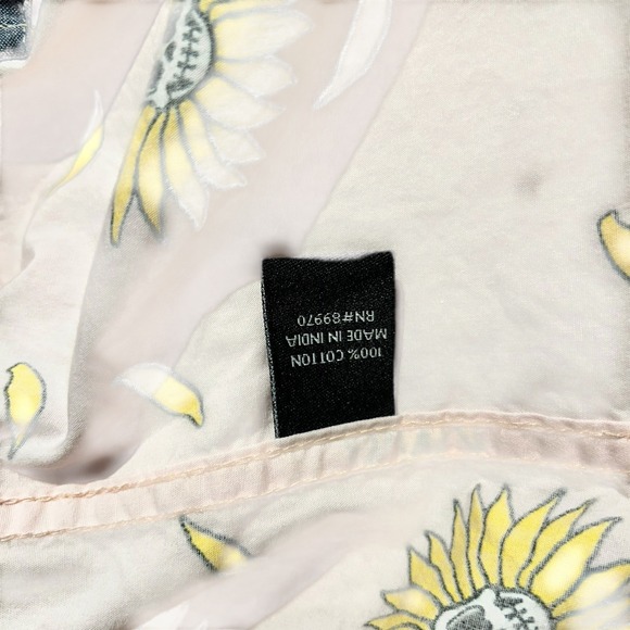 Eighty Eight Skull Sunflower Shirt XL Pink Button‎ Up Y2K Alt Grunge Festival - Picture 8 of 9